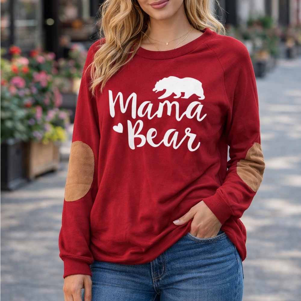 Red Mama Bear Women's Top
